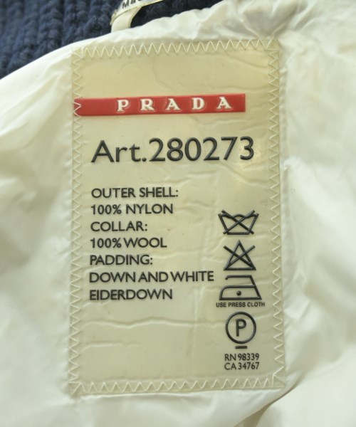 PRADA SPORT（プラダスポーツ）ダウンジャケット/ダウンベスト 紺 サイズ:38(S位) レディース/2200647161043