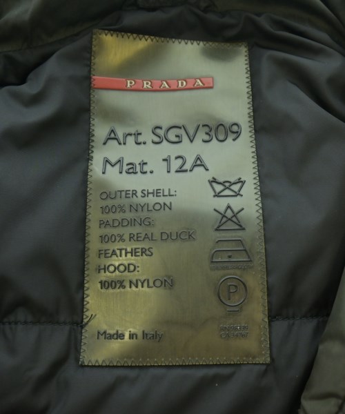 PRADA SPORT（プラダスポーツ）ダウンジャケット/ダウンベスト カーキ サイズ:50(XL位) メンズ/2200707546018