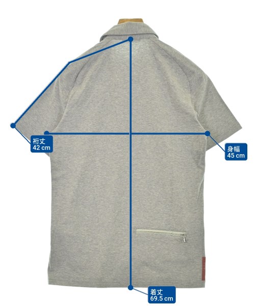 PRADA SPORT（プラダスポーツ）ポロシャツ グレー サイズ:S メンズ/2200670528028