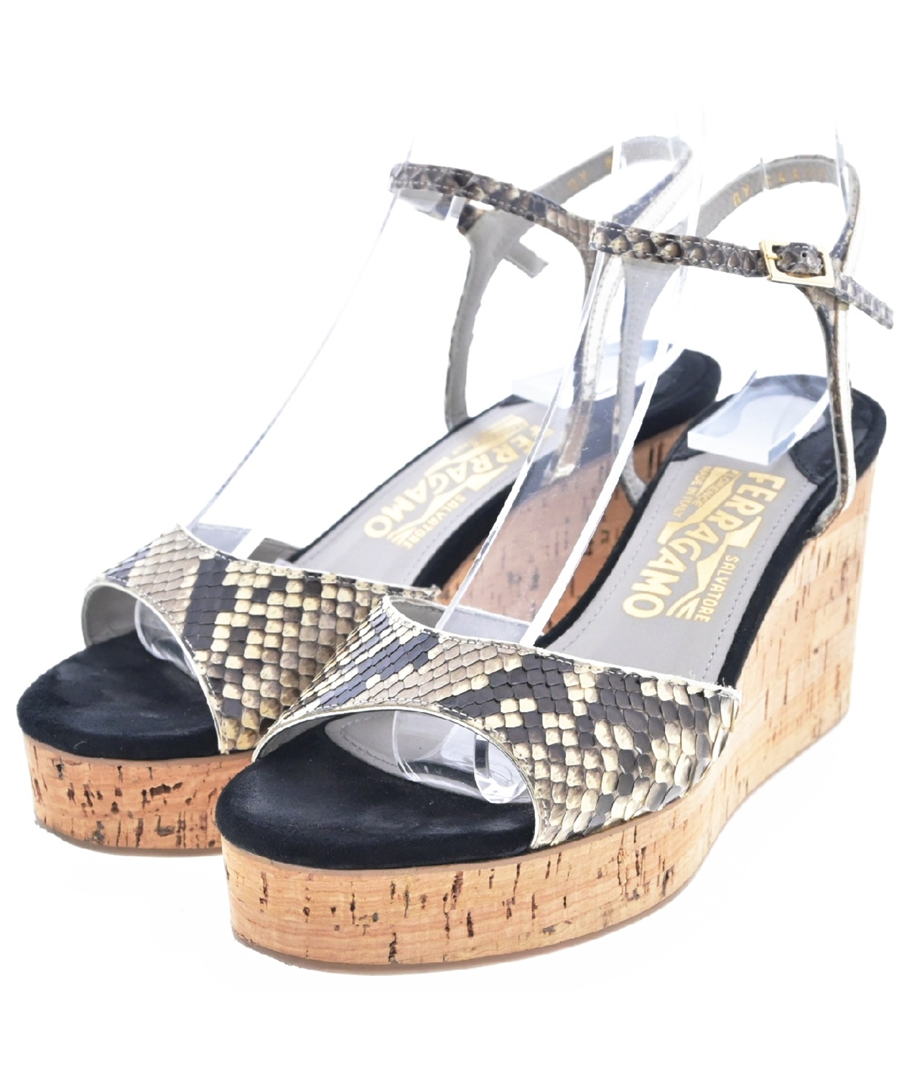 Salvatore Ferragamo ベージュ サンダル フェラガモ ハイヒール レディース サンダル ベージュ 37.5