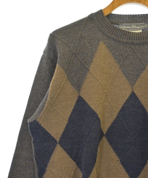 Salvatore Ferragamo（サルバトーレフェラガモ）ニット・セーター 茶 サイズ:S メンズ/2200619565107