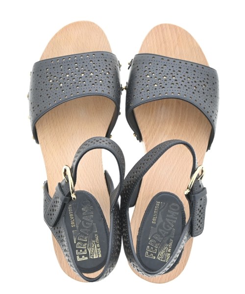 Salvatore Ferragamo（サルバトーレフェラガモ）サンダル 黒 サイズ:7(24.5cm位) レディース/2200610450198