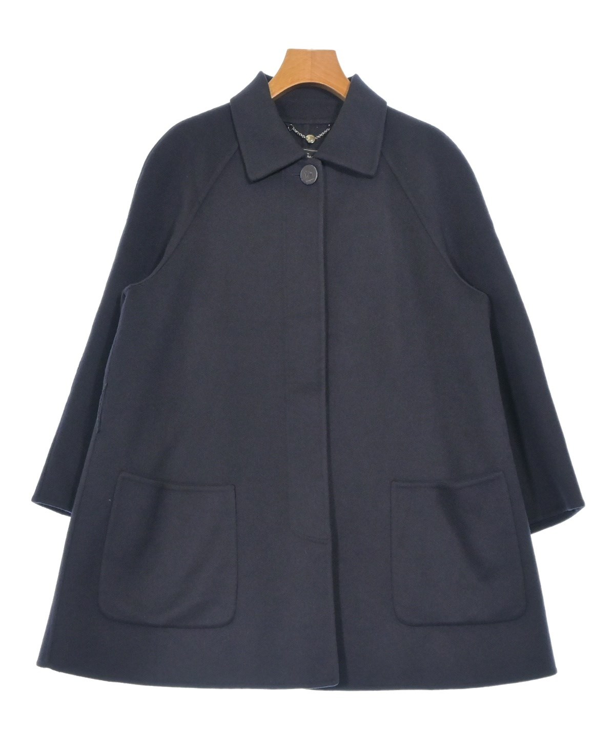 Salvatore Ferragamo ステンカラーコート 紺 4105725A0031 Salvatore Ferragamo（サルバトーレフェラガモ）ステンカラー