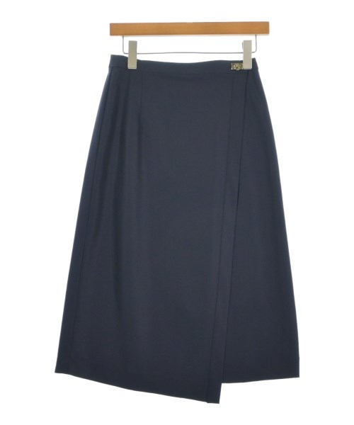Salvatore Ferragamo(サルバトーレフェラガモ)ロング・マキシ丈スカート 紺 サイズ:40(M位)/2200675332057