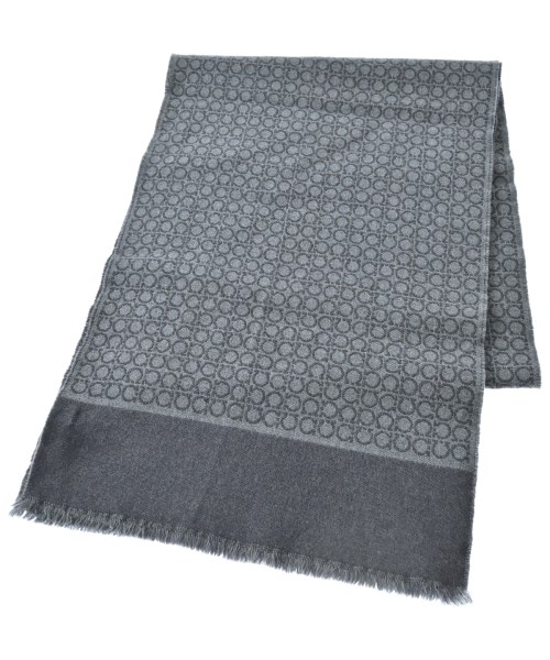 Salvatore Ferragamo(サルバトーレフェラガモ)マフラー グレー サイズ:46(M位)/2200676924077