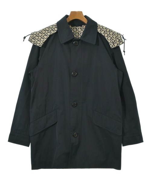 Salvatore Ferragamo(サルバトーレフェラガモ)ステンカラーコート 紺 サイズ:46(M位)/2200670539017