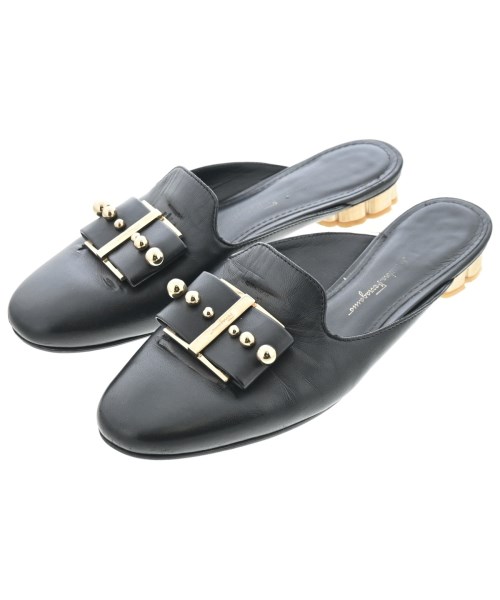 Salvatore Ferragamo(サルバトーレフェラガモ)サンダル 黒 サイズ:6 1/2(24cm位)/2200693532040