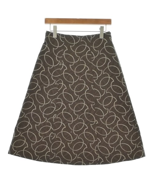 Salvatore Ferragamo(サルバトーレフェラガモ)ロング・マキシ丈スカート 茶 サイズ:40(M位)/2200696819049