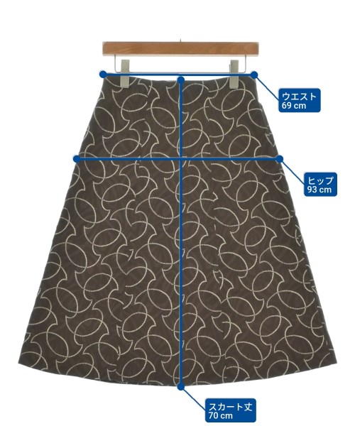 Salvatore Ferragamo（サルバトーレフェラガモ）ロング・マキシ丈スカート 茶 サイズ:40(M位) レディース/2200696819049