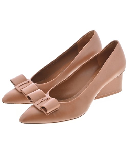 Salvatore Ferragamo(サルバトーレフェラガモ)パンプス 茶 サイズ:6 1/2(24cm位)/2200697196255