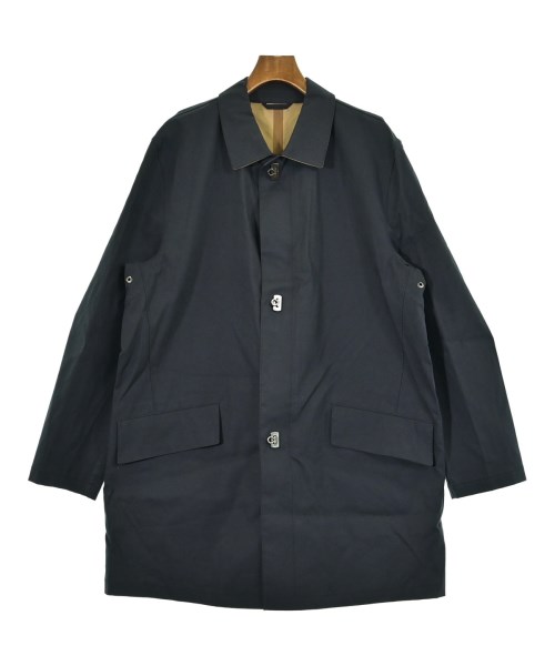 Salvatore Ferragamo(サルバトーレフェラガモ)ステンカラーコート 紺 サイズ:52(XL位)/2200655500018