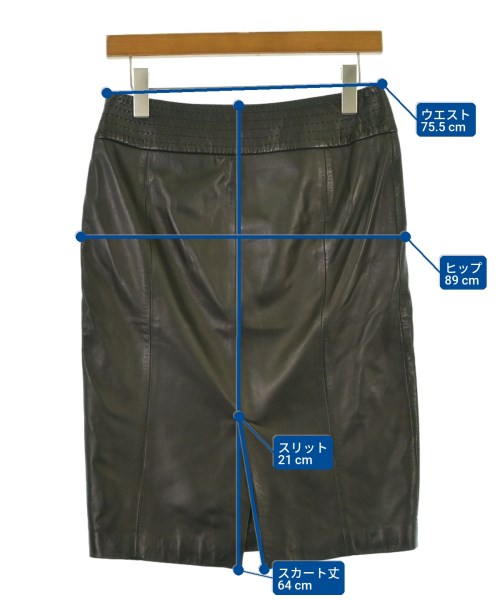 Salvatore Ferragamo（サルバトーレフェラガモ）ひざ丈スカート 黒 サイズ:40(M位) レディース/2200661926017