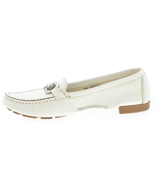 Salvatore Ferragamo（サルバトーレフェラガモ）モカシン/デッキシューズ 白 サイズ:5(22.5cm位) レディース/2200662332039