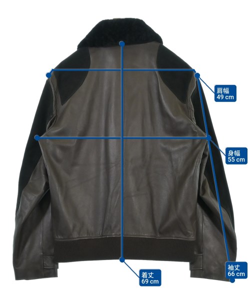 Salvatore Ferragamo（サルバトーレフェラガモ）ライダース 茶 サイズ:52(XXL位) メンズ/2200646128016