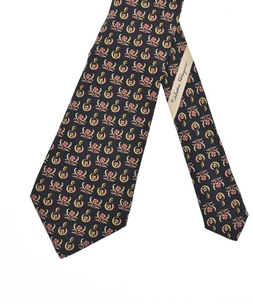 Salvatore Ferragamo（サルバトーレフェラガモ）ネクタイ 黒 サイズ:- メンズ/2200643479074