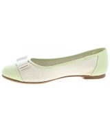 Salvatore Ferragamo（サルバトーレフェラガモ）バレエシューズ/オペラシューズ 緑 サイズ:6(23.5cm位) レディース/2200651533027