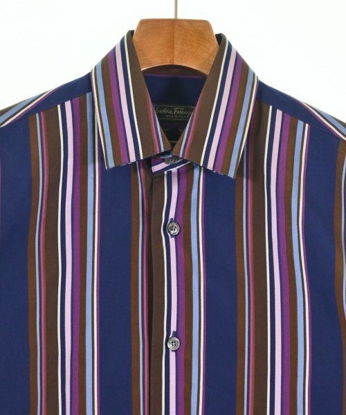 Salvatore Ferragamo（サルバトーレフェラガモ）カジュアルシャツ 紺 サイズ:S メンズ/2200704336254