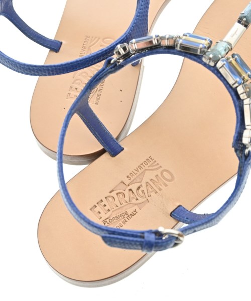 Salvatore Ferragamo（サルバトーレフェラガモ）サンダル 青 サイズ:7 1/2(25cm位) レディース/2200705697392