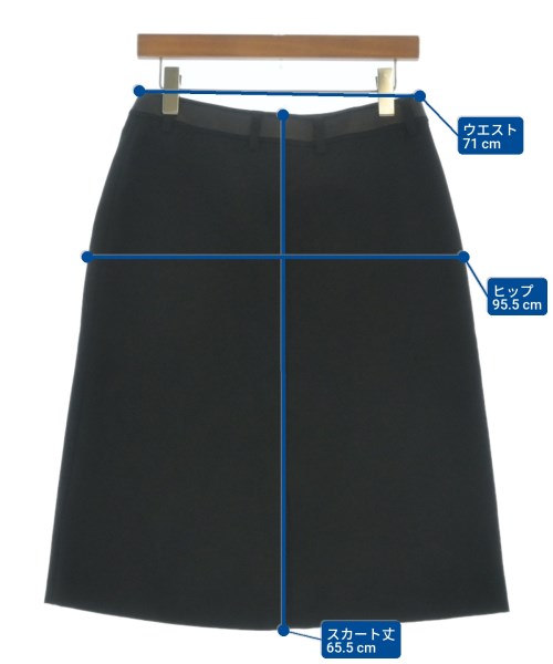 Salvatore Ferragamo（サルバトーレフェラガモ）ひざ丈スカート 黒 サイズ:M レディース/2200663706112