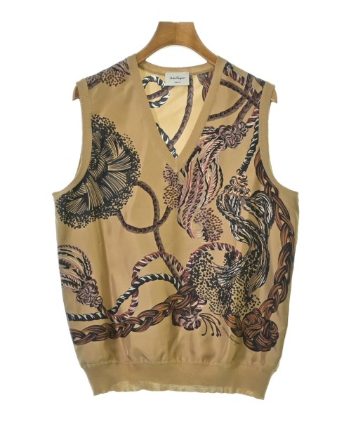 Salvatore Ferragamo(サルバトーレフェラガモ)ベスト 茶 サイズ:XL/2200671122126