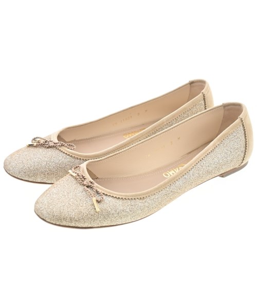 Salvatore Ferragamo(サルバトーレフェラガモ)バレエシューズ/オペラシューズ ゴールド サイズ:9(26cm位)/2200671492267