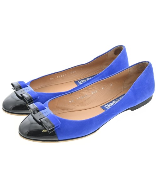 Salvatore Ferragamo(サルバトーレフェラガモ)バレエシューズ/オペラシューズ 青 サイズ:9(26cm位)/2200671492328