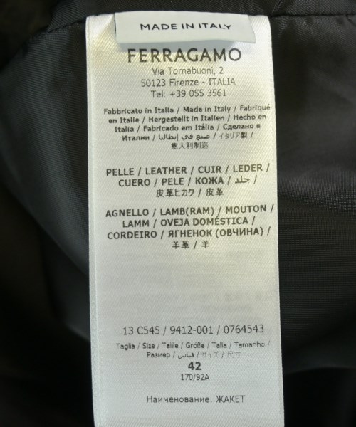 Salvatore Ferragamo（サルバトーレフェラガモ）ノーカラージャケット 黒 サイズ:42(M位) レディース/2200721174013