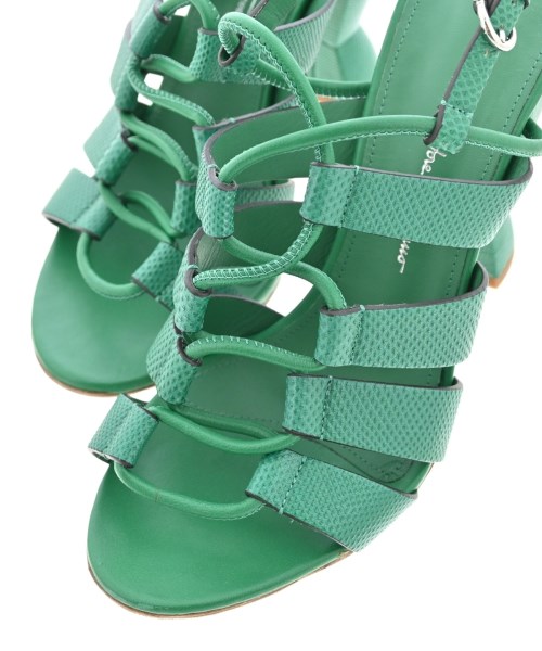 Salvatore Ferragamo（サルバトーレフェラガモ）サンダル 緑 サイズ:7 1/2(25cm位) レディース/2200724054343