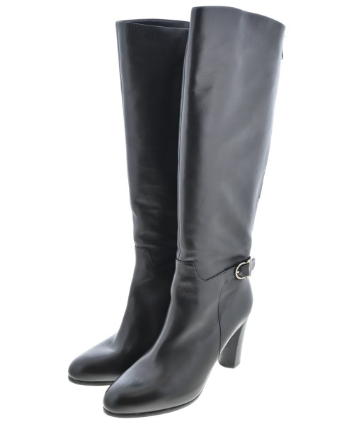 Salvatore Ferragamo(サルバトーレフェラガモ)ブーツ 黒 サイズ:8(25cm位)/2200689418099
