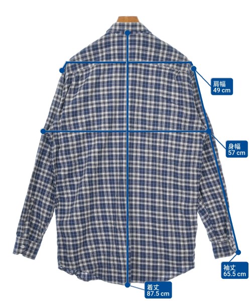 TRUSSARDI（トラサルディ－）カジュアルシャツ 青 サイズ:L メンズ/2200623296059