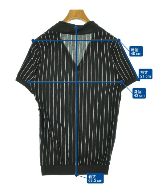 TRUSSARDI（トラサルディ－）ポロシャツ 黒 サイズ:XS メンズ/2200714880044