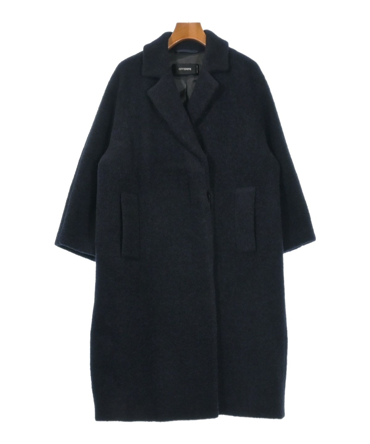 CIVIDINI（チヴィディーニ）チェスターコート 紺 サイズ:38(S位