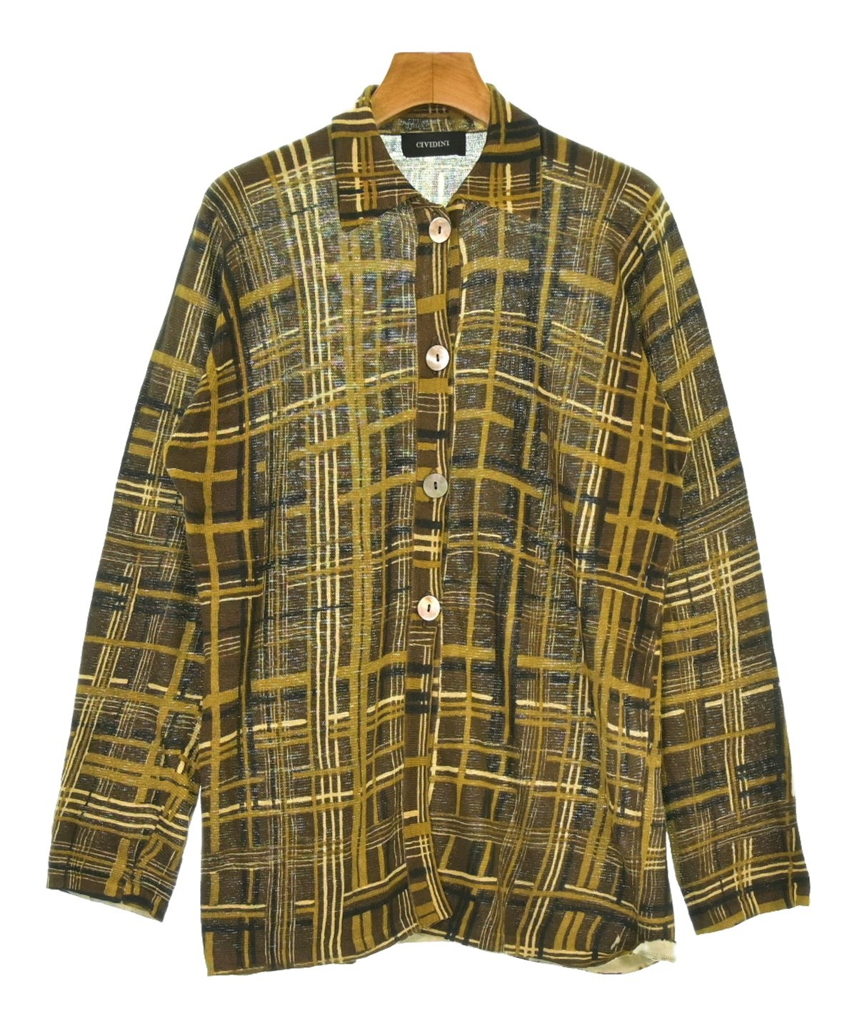 CIVIDINI（チヴィディーニ）カーディガン 茶 サイズ:42(M位