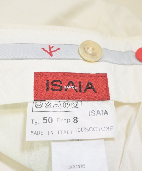 ISAIA（イサイア）スラックス 白 サイズ:50(XL位) メンズ/2200681741058