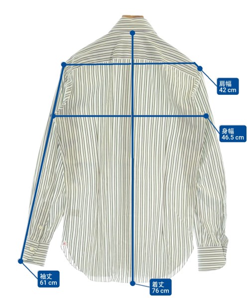 ISAIA（イサイア）ドレスシャツ 白 サイズ:15(S位) メンズ/2200646491295