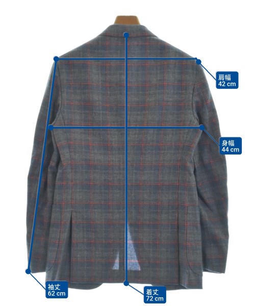 ISAIA（イサイア）テーラードジャケット 青 サイズ:44(S位) メンズ/2200650878075