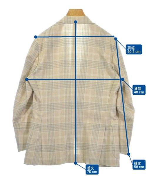 ISAIA（イサイア）テーラードジャケット ベージュ サイズ:-(S位) メンズ/2200734409010