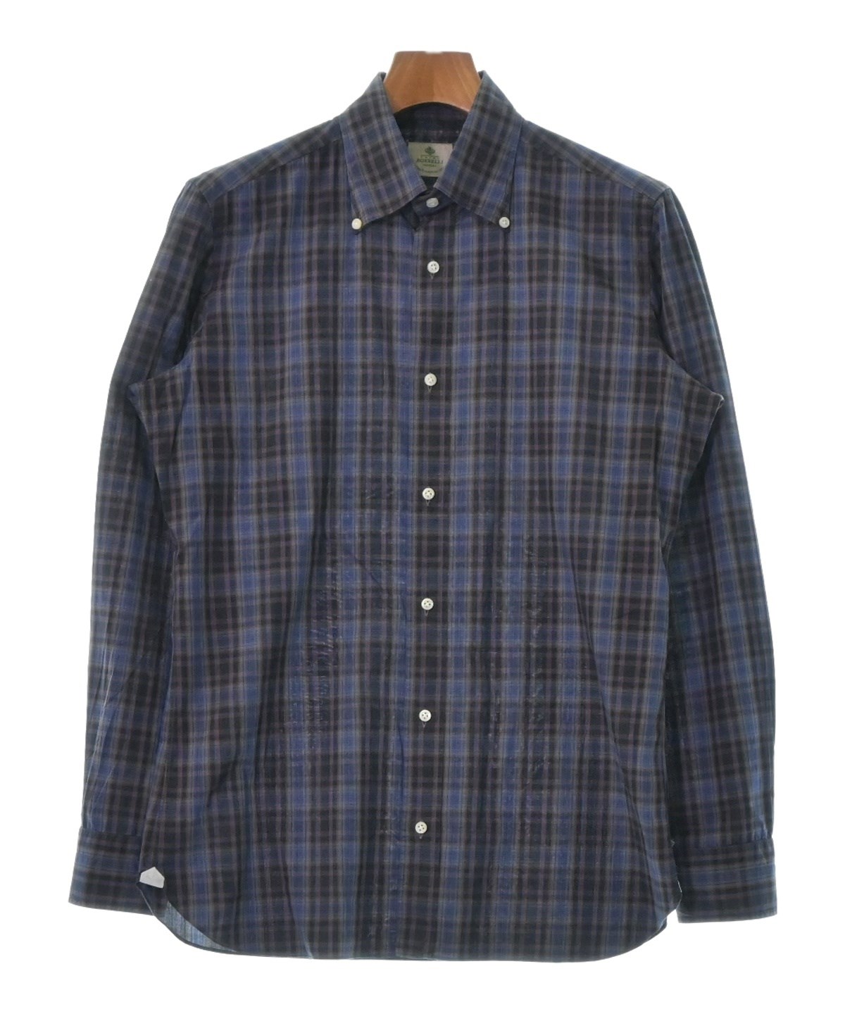 LUIGI BORRELLI（ルイジボレッリ）カジュアルシャツ 青 サイズ:S