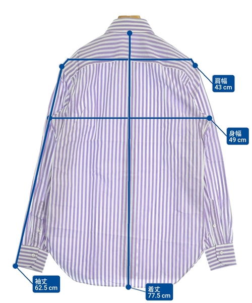 LUIGI BORRELLI（ルイジボレッリ）カジュアルシャツ 紫 サイズ:38(S位) メンズ/2200637491082