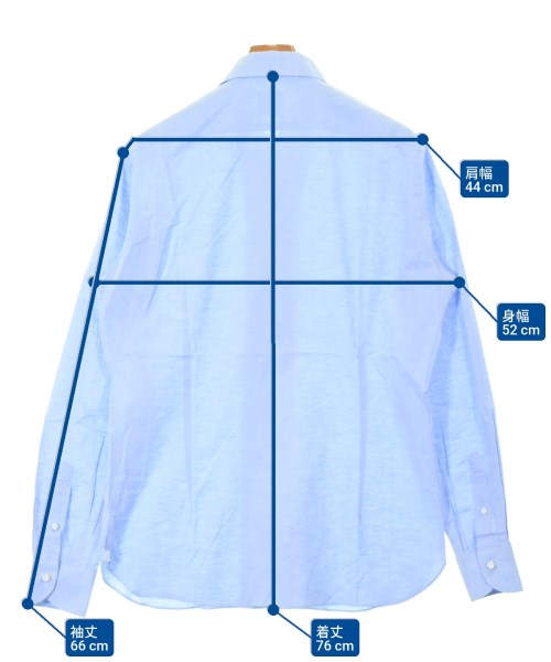 LUIGI BORRELLI（ルイジボレッリ）カジュアルシャツ 青 サイズ:41(XL位) メンズ/2200649644322