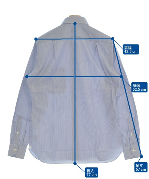 LUIGI BORRELLI（ルイジボレッリ）カジュアルシャツ 青 サイズ:-(L位) メンズ/2200663393015