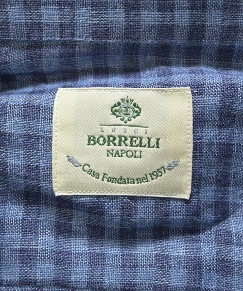 LUIGI BORRELLI（ルイジボレッリ）カジュアルシャツ 青 サイズ:38(S位) メンズ/2200687130139