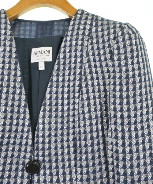 ARMANI COLLEZIONI（アルマーニコレツィオーニ）ノーカラージャケット 紺 サイズ:38(S位) レディース/2200639379074