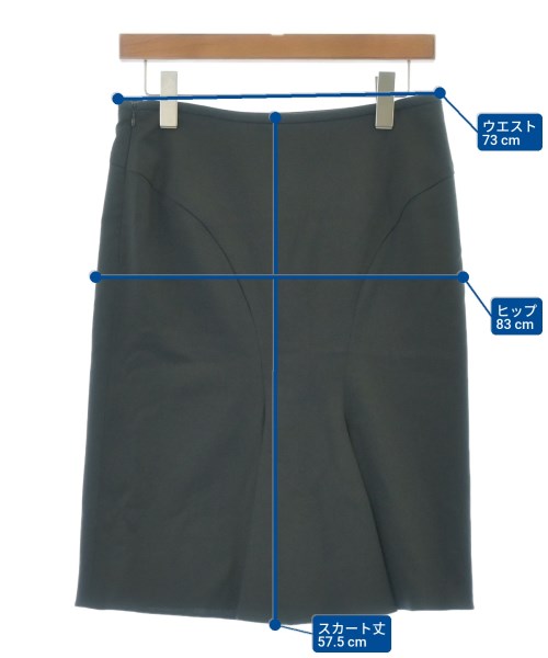 ARMANI COLLEZIONI（アルマーニコレツィオーニ）ひざ丈スカート グレー サイズ:38(S位) レディース/2200627766015