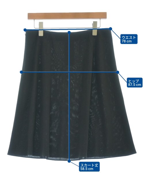 ARMANI COLLEZIONI（アルマーニコレツィオーニ）ひざ丈スカート 黒 サイズ:42(M位) レディース/2200629174023