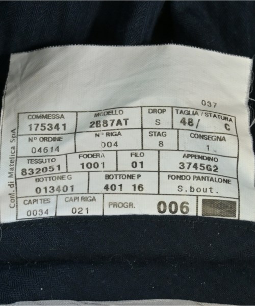 ARMANI COLLEZIONI（アルマーニコレツィオーニ）スラックス 紺 サイズ:48(L位) メンズ/2200632426027