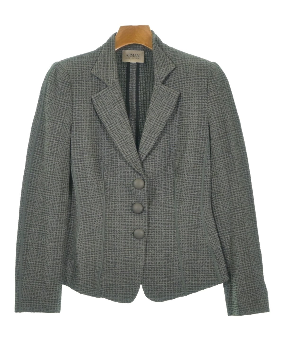 ARMANI COLLEZIONI アルマーニ コレッツィオーニ ウールニットジャケット MMG62M MM65M グレー 38 ARMANI COLLEZIONI アルマーニ ダウンジャケット メンズ コート