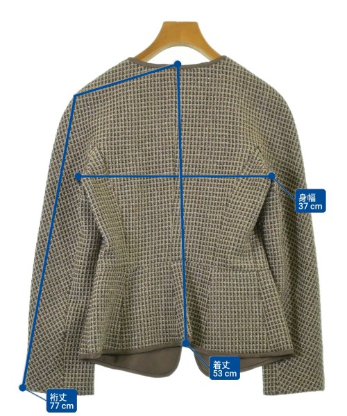 ARMANI COLLEZIONI（アルマーニコレツィオーニ）ノーカラージャケット ベージュ サイズ:38(S位) レディース/2200700154067