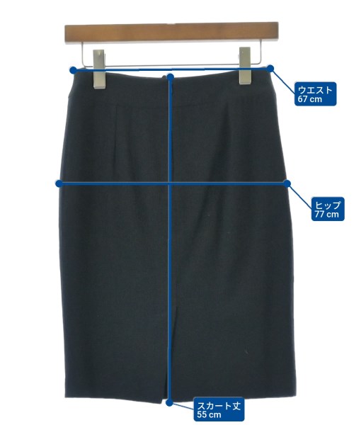 ARMANI COLLEZIONI（アルマーニコレツィオーニ）ひざ丈スカート 紺 サイズ:36(XS位) レディース/2200665389337