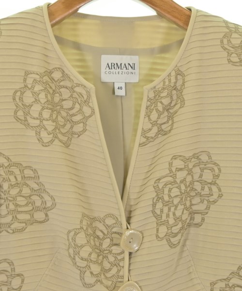 ARMANI COLLEZIONI（アルマーニコレツィオーニ）ノーカラージャケット ベージュ サイズ:40(M位) レディース/2200666470089